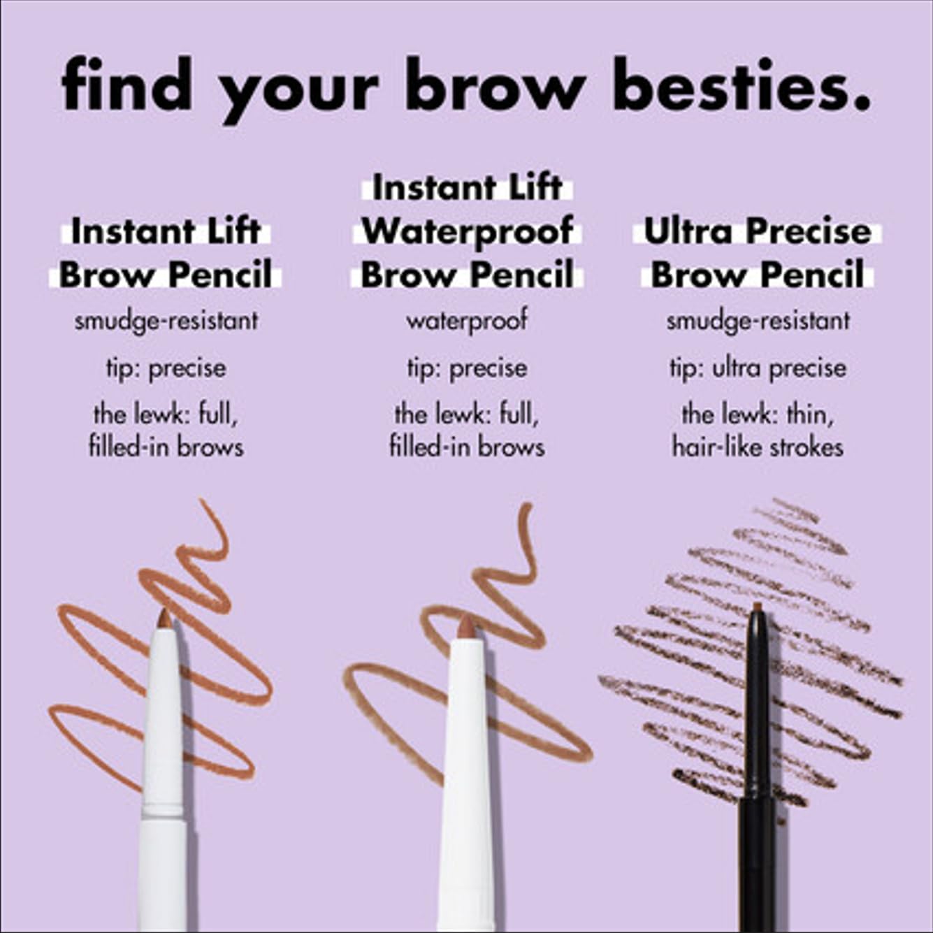 e.l.f. Instant Lift Brow Pencil, Dual-Sided Precision for Defined Brows, Neutral Brown - 0.006 Oz | Shapes, Fills & Tames