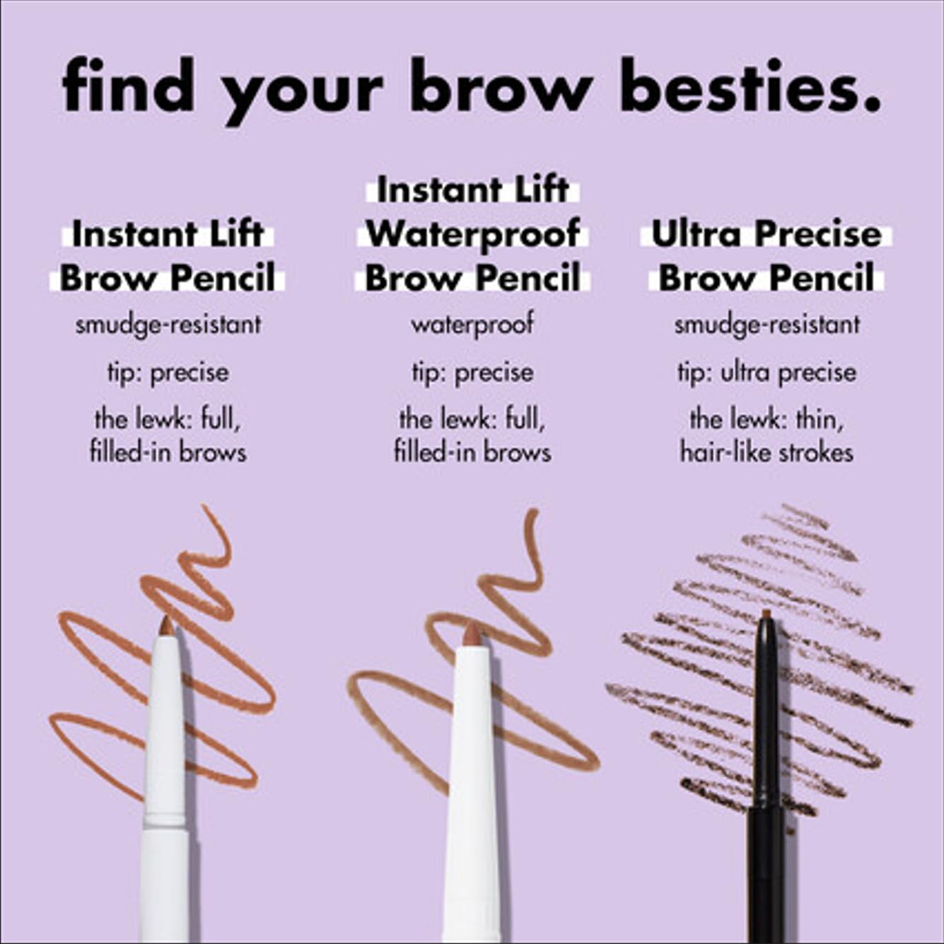 e.l.f. Instant Lift Brow Pencil, Dual-Sided Precision for Defined Brows, Neutral Brown - 0.006 Oz | Shapes, Fills & Tames - Ballimart
