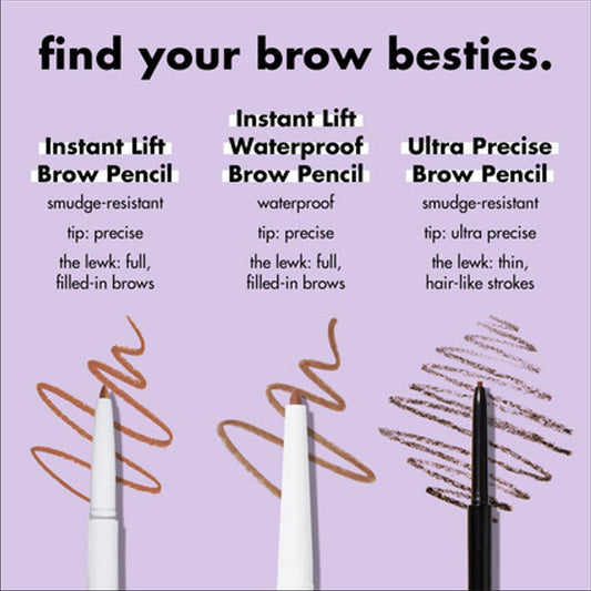 e.l.f. Instant Lift Brow Pencil, Dual-Sided Precision for Defined Brows, Neutral Brown - 0.006 Oz | Shapes, Fills & Tames - Ballimart