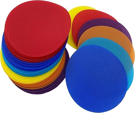 Carpet Markers for Kids - 5" Multicolor Spot Circle Markers (30 Pack) for Classroom, Preschool, and Kindergarten