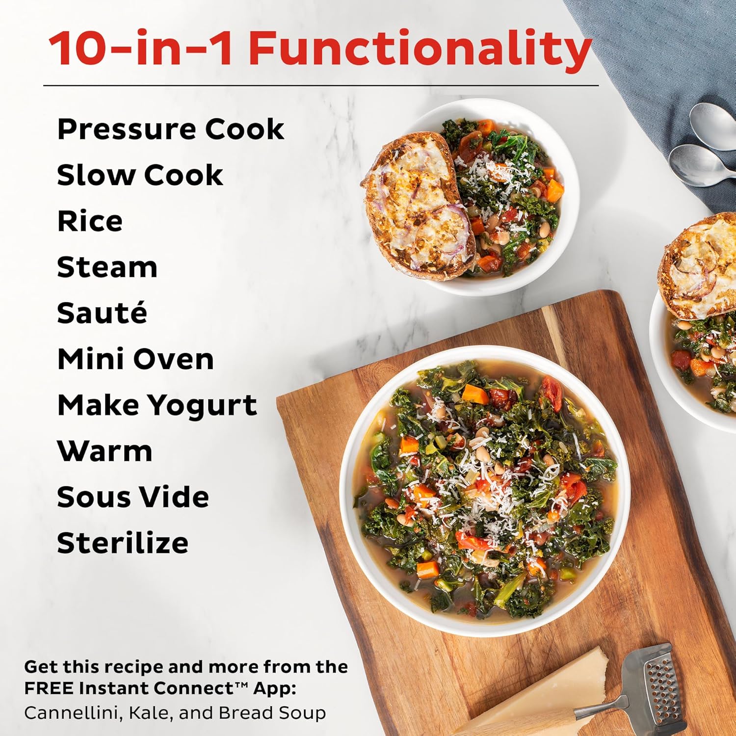 Instant Pot Pro 10-in-1 Pressure Cooker | Slow Cooker, Rice Cooker, Steamer, Sauté, Sous Vide, Yogurt Maker, & More | 6 Quart | Includes 800+ Recipe App | Black