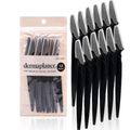 12-pack of dermaplaning razors with packaging on a white background