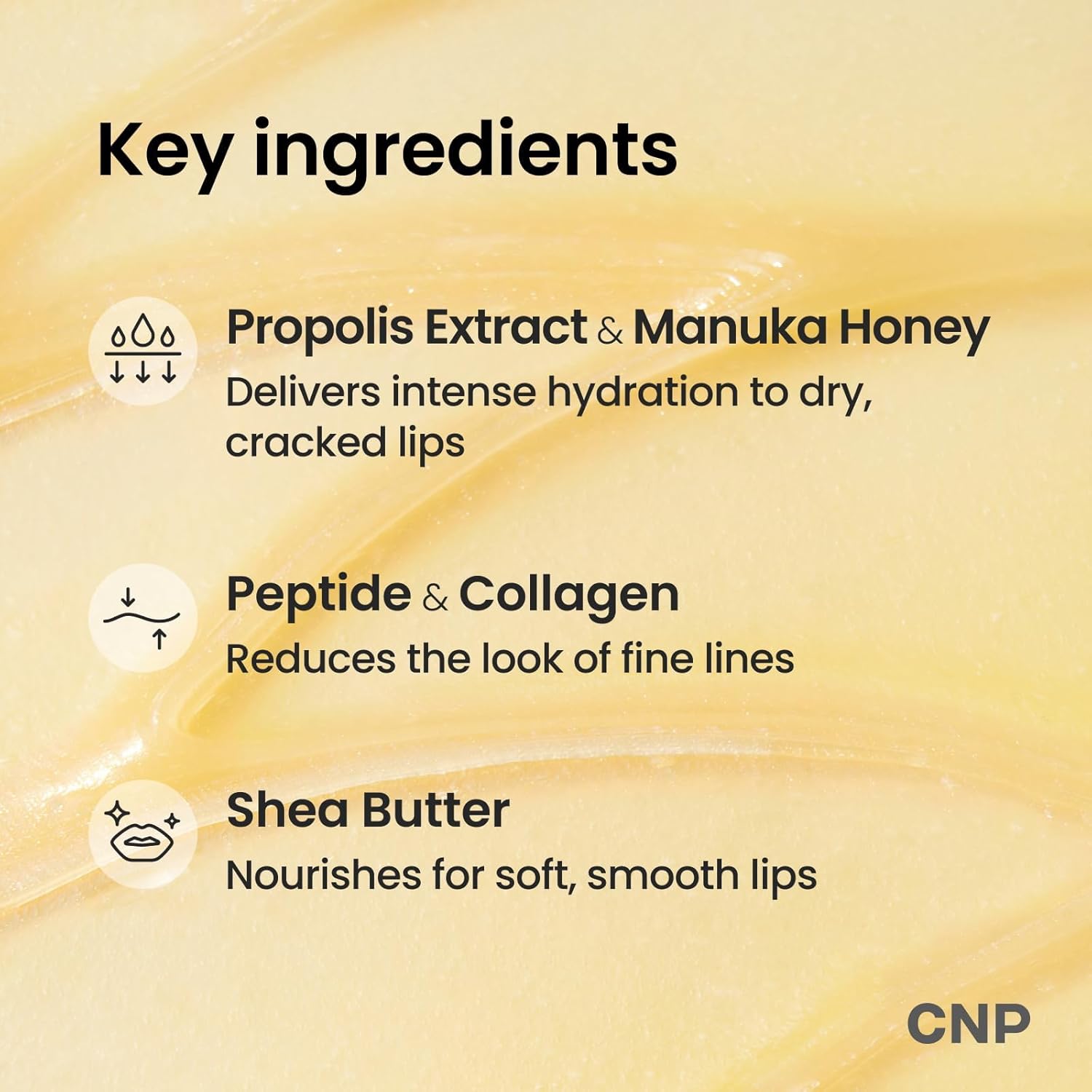 CNP Honey Lip Butter | Propolis Lipcerin™ Overnight Mask & Hydrating Lip Balm | 12-Hour Long-Lasting Moisture | Korean Lip Care for Women