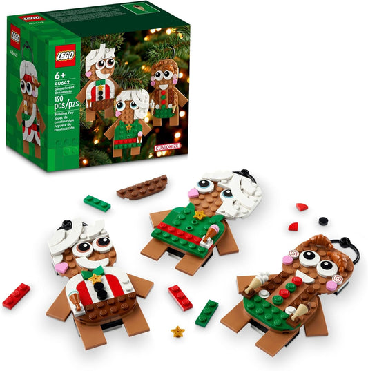 LEGO Gingerbread Ornaments - Christmas Tree Building Set for Kids (40642)