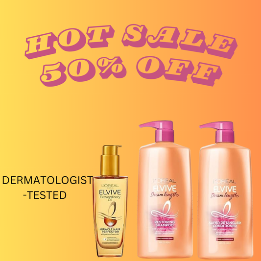 L'Oréal Paris Extraordinary Hair Care Duo – Nourishment and Damage Repair Achieve silky, shiny, and damage-free hair with this premium bundle featuring the Extraordinary Nourishing Hair Oil and Dream Lengths Shampoo & Conditioner Kit.