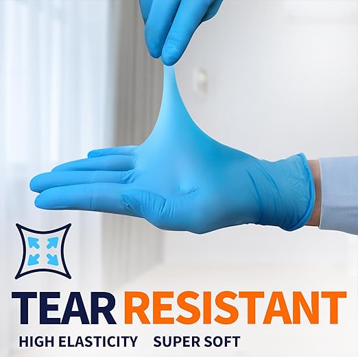 Medical Nitrile Exam Gloves - Latex-Free & Powder-Free, Disposable, 100 Pcs | Safe for Food Handling & Cleaning - Ballimart