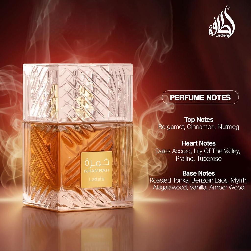 Lattafa Khamrah Eau de Parfum 3.4 oz – Unisex Vanilla Fragrance