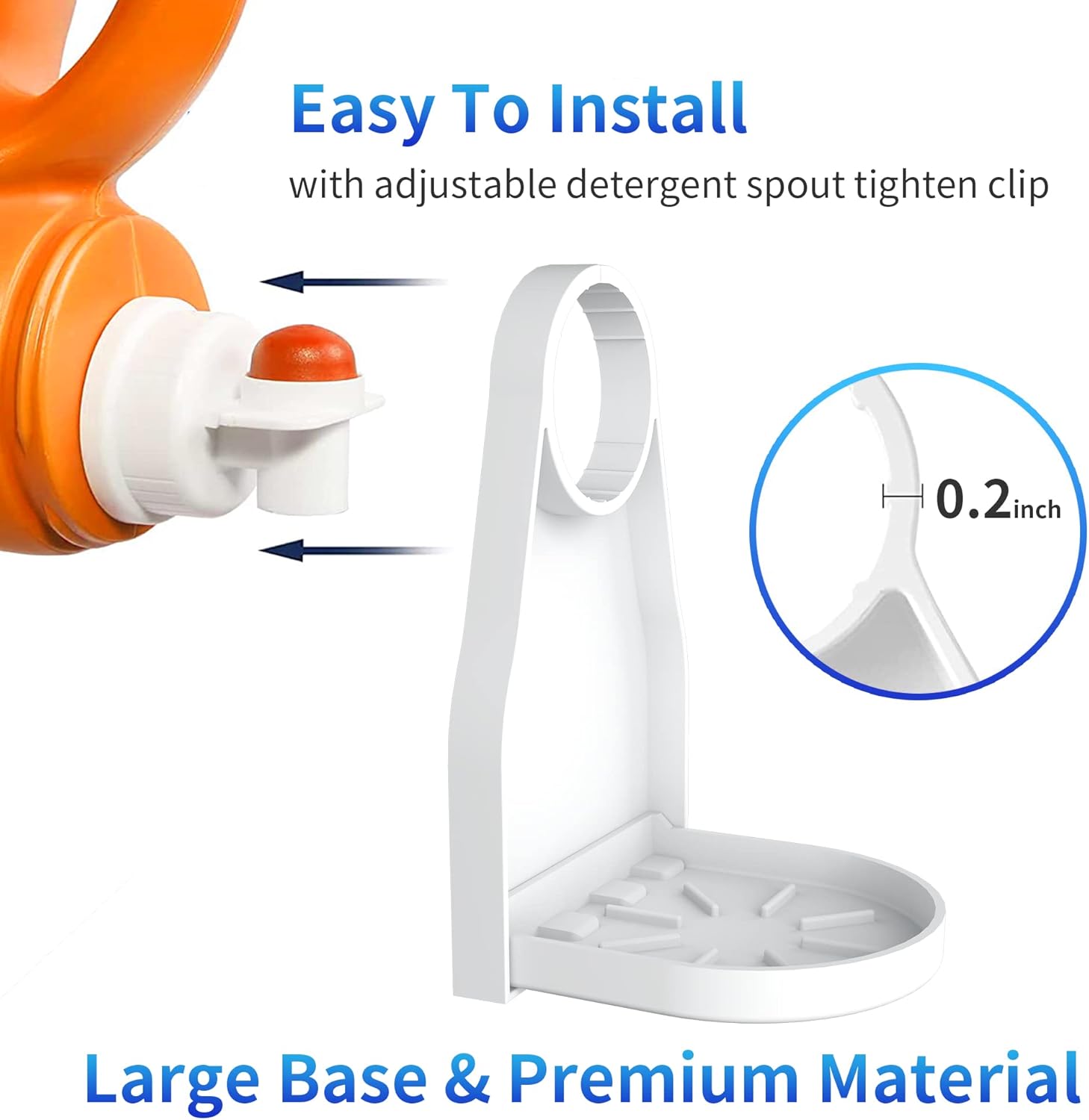 Laundry Detergent Cup Holder (2 Pack) – Drip Catcher & Organizer for Laundry Room | Mess-Free Detergent Dispenser, Leak-Proof Cup Holder Clip for Detergent & Fabric Softener Bottles