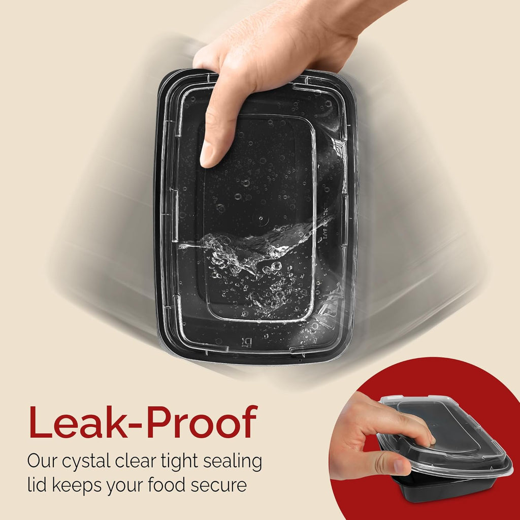 Reli. 32 oz Meal Prep Containers - 50 Pack | Microwave, Freezer & Dishwasher Safe | BPA-Free & Leak-Proof - Ballimart