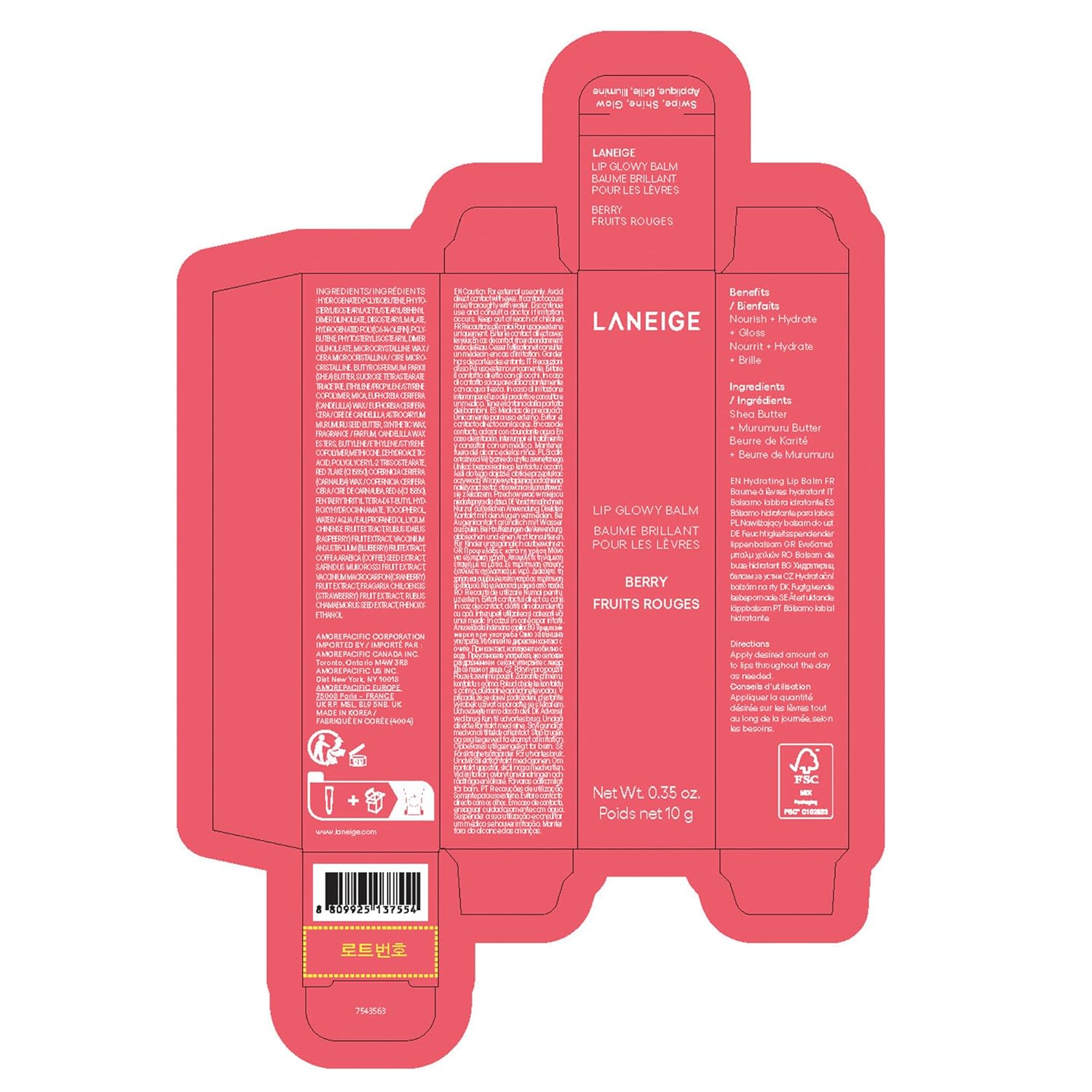 LANEIGE Lip Glowy Balm - Hydrate & Shine - Ballimart