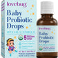 Lovebug USDA Organic Probiotic for Infants & Babies | Colic, Reflux, Diarrhea, Constipation & Gas Relief | Multi-Strain 5 Billion CFU Liquid Drops (0-24 Months)