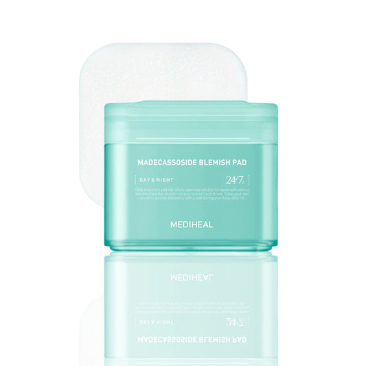 MEDIHEAL Madecassoside Cotton Facial Pads – Vegan Toner Pads for Post-Acne Care, Uneven Skin Tone & Dark Spots – 100 Hypoallergenic Pads with Centella Asiatica Extract - Ballimart