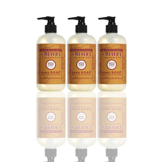 MRS. MEYER'S CLEAN DAY Hand Soap, Apple Cider Scent, Essential Oils, 12.5 Fl Oz (Pack of 3) – Cruelty-Free & Paraben-Free - Ballimart