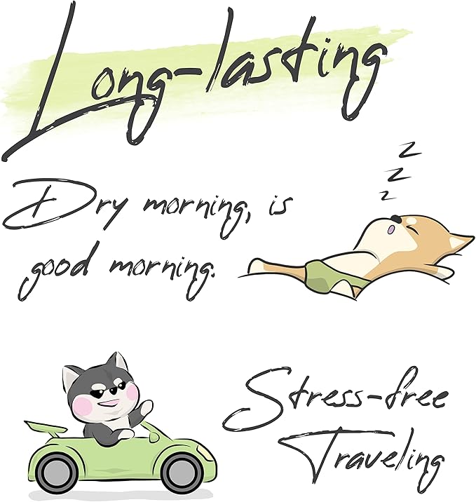 WICKEDPUP Dog Diaper Liners Booster Pads – 100ct Disposable Inserts for Male & Female Dogs | Extra Absorbent & Leak-Proof