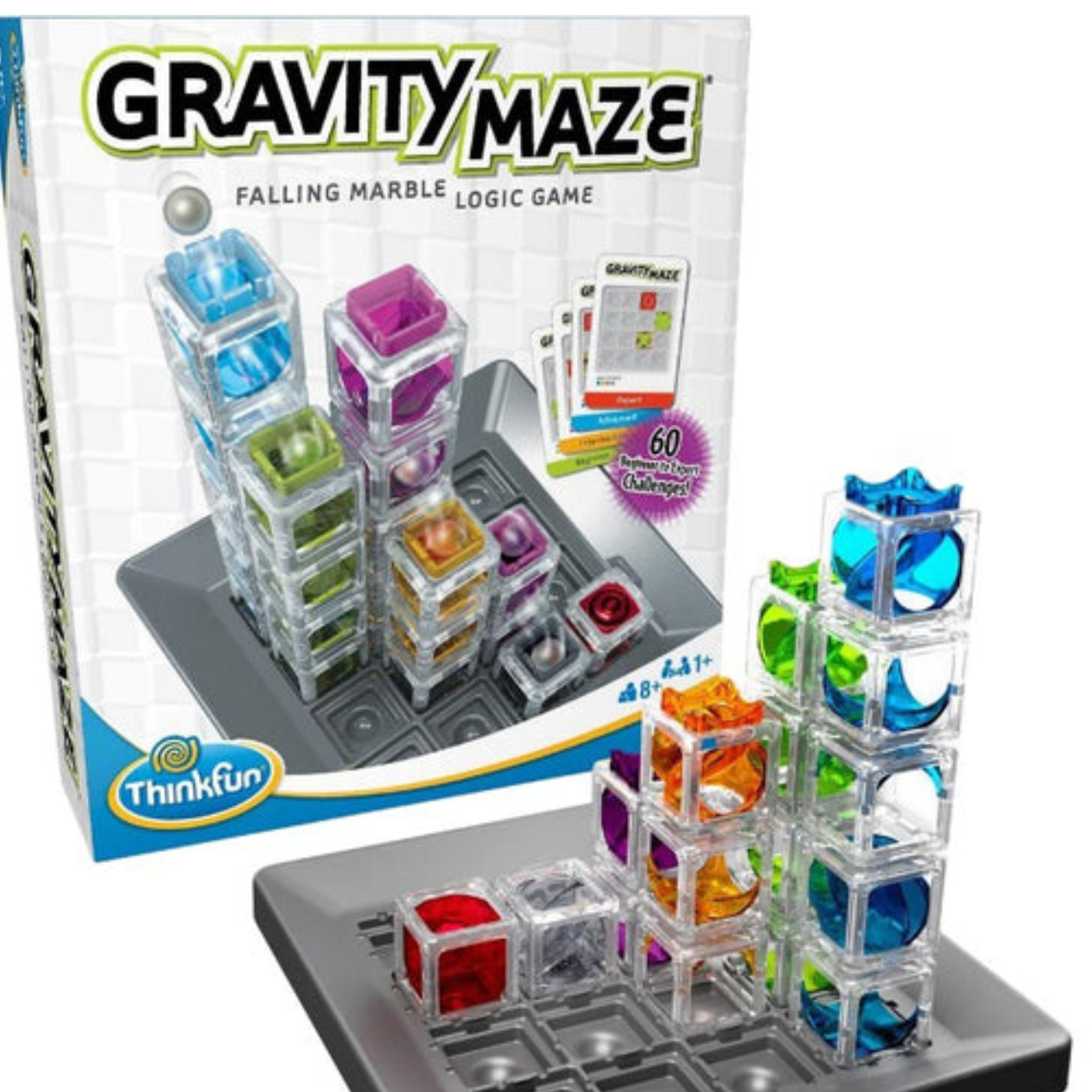 ThinkFun Gravity Maze Marble Run Brain Game & STEM Toy – Award-Winning Educational Logic Puzzle for Kids 8+ | Spatial Reasoning, Engineering, and Building Game with 60 Challenges