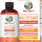 MaryRuth's Liquid Multivitamin with Lustriva® | Biotin 10000mcg for Hair Growth, Thicker Hair, Wrinkle & Skin Care | Vegan & Clinically Tested Multivitamin for Women | 15.22 Fl Oz