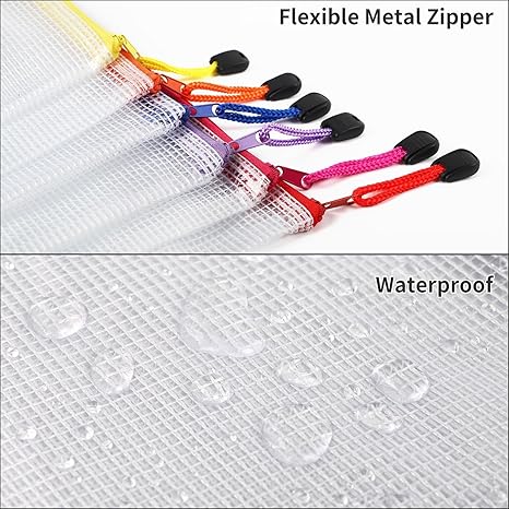 EOOUT 30pcs Mesh Zipper Pouch Bags | 8 Sizes & Colors | Waterproof & Multipurpose