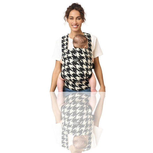 Momcozy Baby Carrier – Ergonomic, Lightweight Infant to Toddler Carrier (7-44lbs) with Enhanced Lumbar Support, Hands-Free Parenting, Houndstooth Design