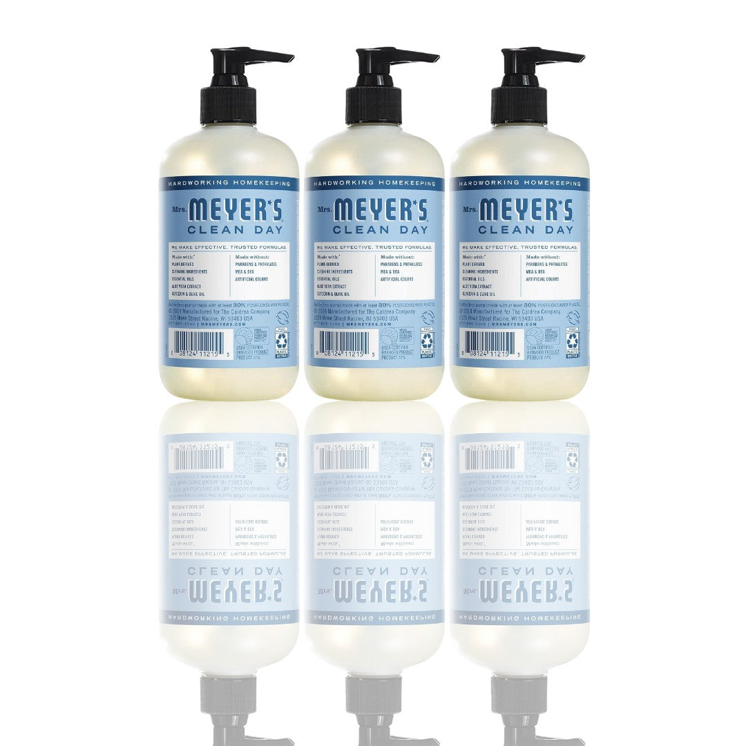 Mrs. Meyer’s Clean Day Hand Soap | Rain Water Scent | Essential Oils &amp; Biodegradable Formula | Paraben-Free | 12.5 fl. oz (Pack of 3)