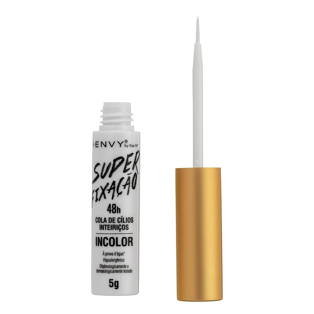 i-Envy by KISS Super Strong Hold Eyelash Adhesive (Clear) – Waterproof, Latex-Free, 48-Hour Hold Lash Glue with Brush Applicator