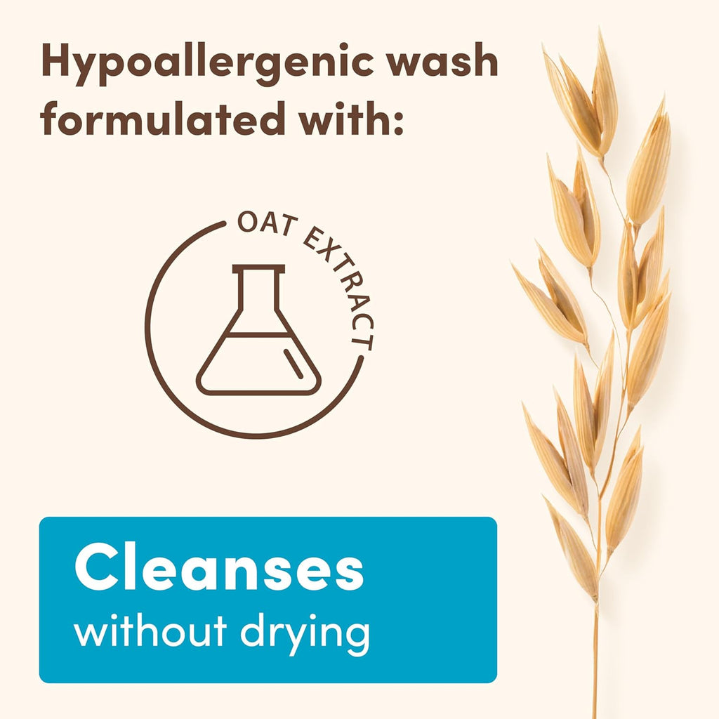 Aveeno Baby Daily Moisture Bath Wash & Shampoo – Natural Oat Extract, Tear-Free & Paraben-Free Formula for Sensitive Skin, 33 fl. oz