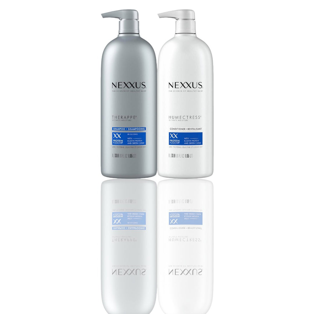 Nexxus Therappe & Humectress Shampoo and Conditioner Duo – 33.8 oz | Moisturizing for Dry Hair, Silicone-Free with Caviar Complex & Elastin Protein - Ballimart