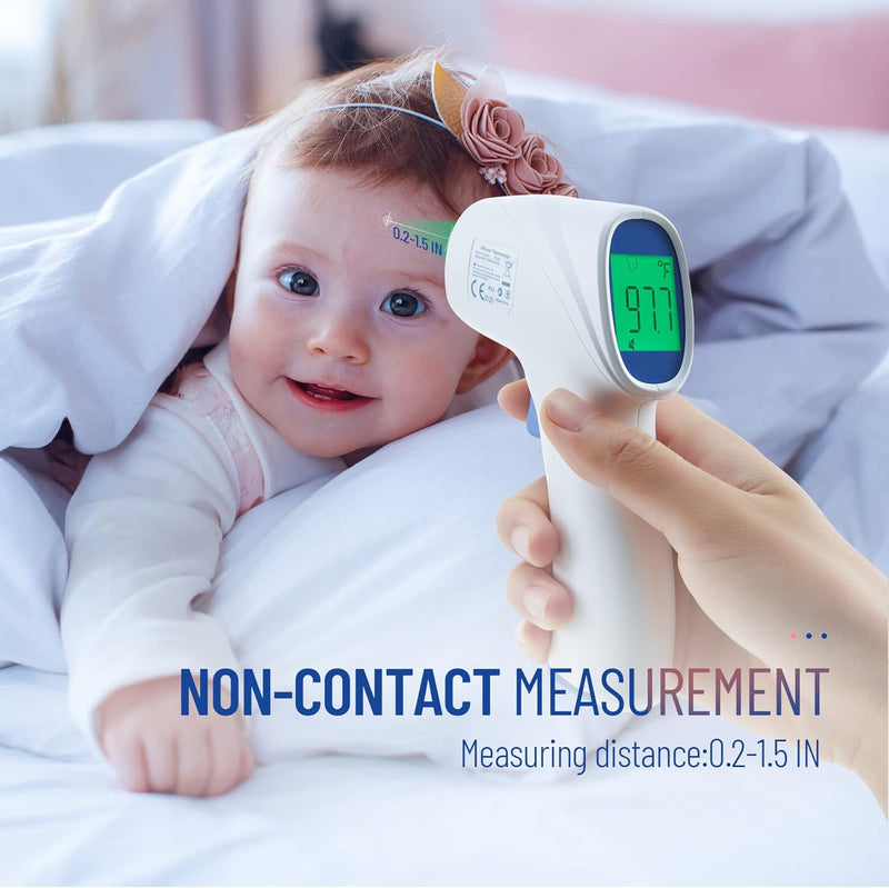 Digital Forehead Thermometer for Adults & Kids - Infrared, No-Contact, Fast & Accurate, Fever Alarm, FSA/HSA Eligible