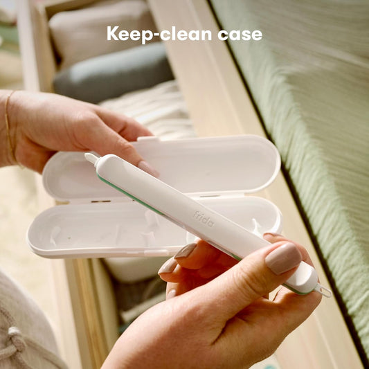 Frida Baby 3-in-1 Nose, Nail + Ear Picker | Baby Ear Cleaner, Nose Cleaner, and Nail Tool for Babies + Toddlers | Safely Clean Boogers, Ear Wax & More | Baby Stocking Stuffer