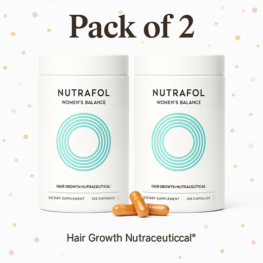 Nutrafol Women’s Balance Hair Growth Gift Pack – Ages 45+ | Clinically Proven for Thicker Hair &amp; Scalp Coverage | Dermatologist Recommended | 1-Month Supply