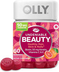 OLLY Undeniable Beauty Gummy for Hair, Skin & Nails | Biotin, Vitamin C & Keratin - Gluten-Free Chewable Supplements, 30-Day Supply, 60 Count