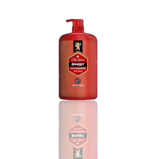 Old Spice Swagger Body Wash - 24/7 Shower Fresh with Lasting Cedarwood Scent | 24 fl oz (Pack of 2) - Ballimart