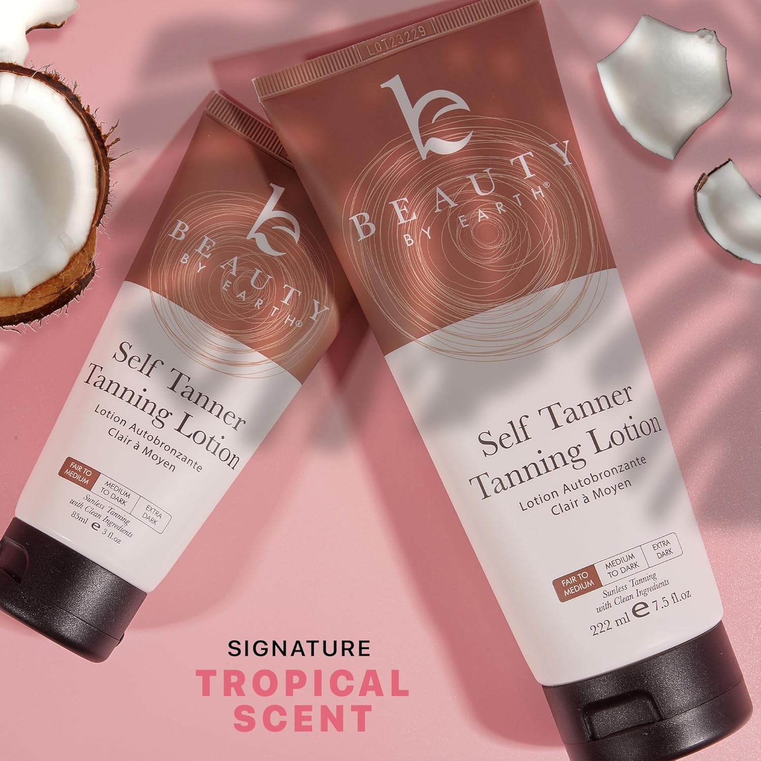 Beauty by Earth Natural Self Tanner - USA-Made, Organic Ingredients, Streak-Free Tan with Aloe Vera & Coconut | Medium to Dark Skin Tones - Ballimart