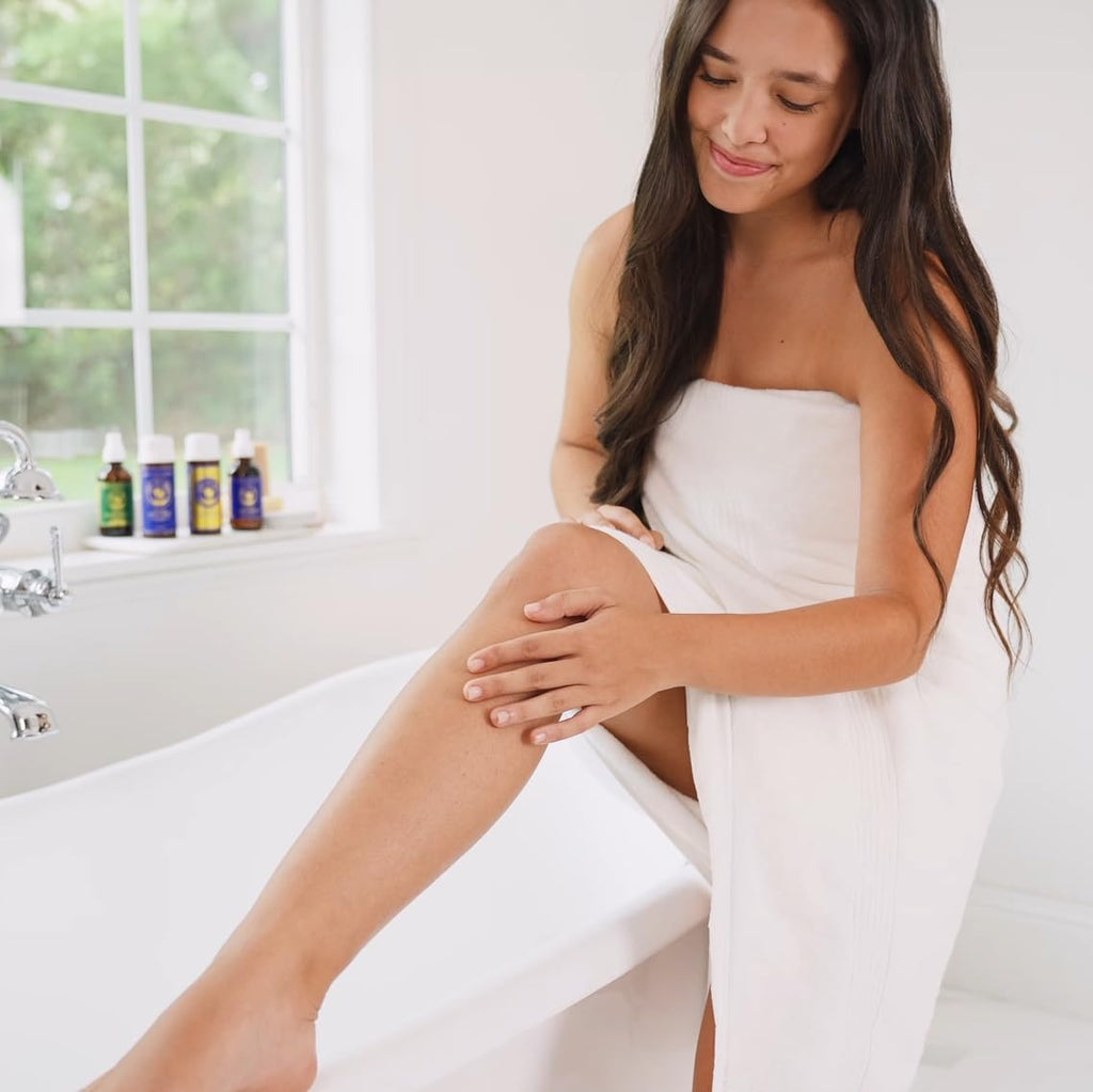 Ancient Greek Remedy After Shower Body Oil for Women - Hydrating Face Oil & Body Moisturizer for Dry Skin with Organic Jojoba, Sweet Almond, Olive & Vitamin E Oil (4 oz)