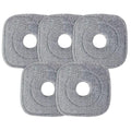 NewHome 5Pcs Microfiber Mop Pads - Reusable Washable Cloth Mop Flat Replacement Heads - Ballimart