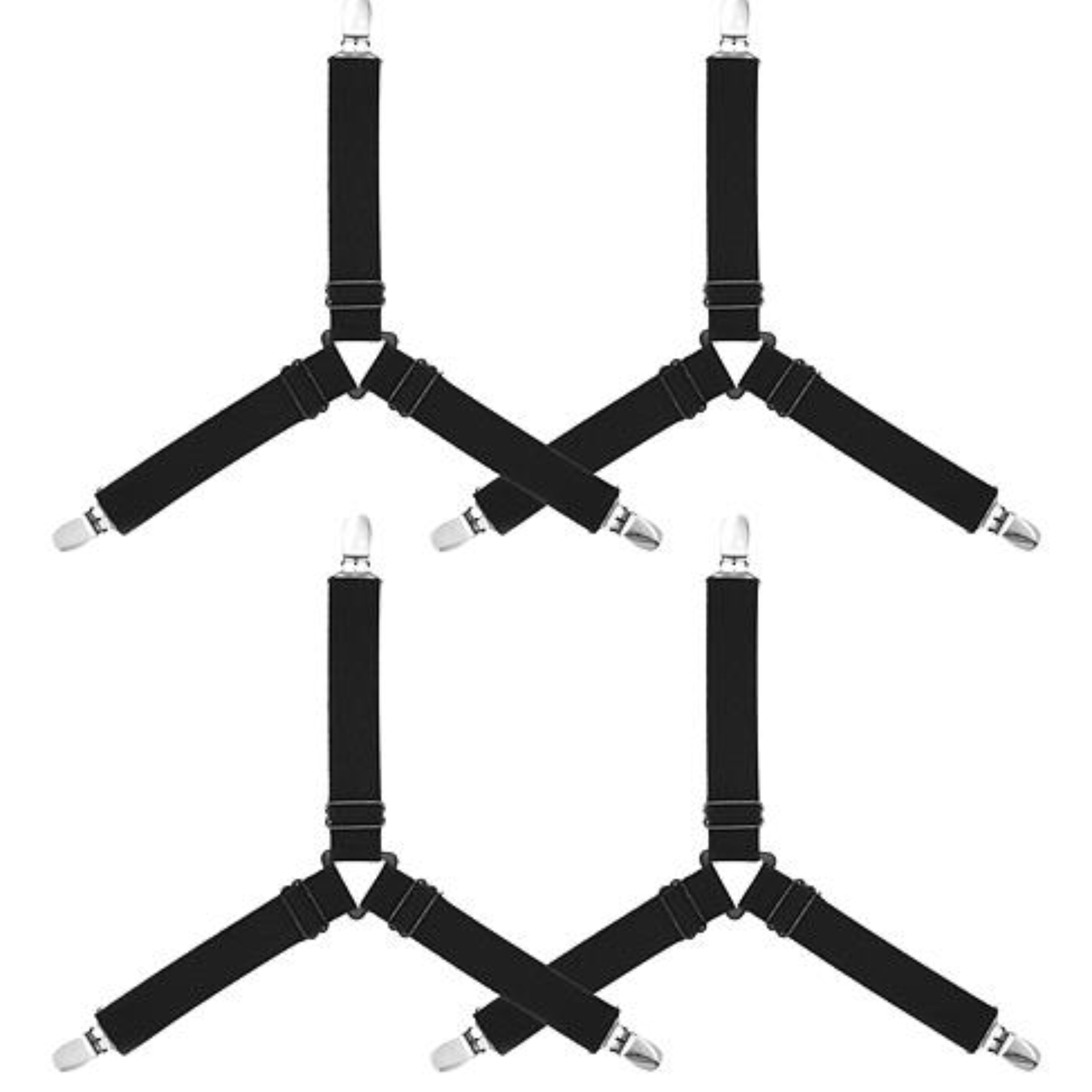 4Pcs Bed Sheet Fastener Holder - Triangle Mattress Suspender Straps - Ballimart