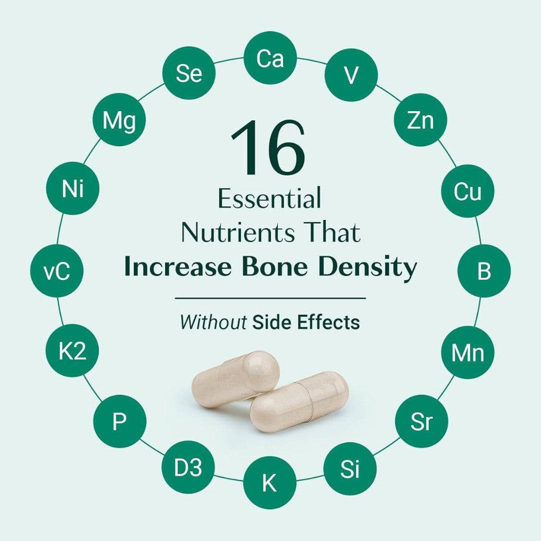 AlgaeCal Plus – Organic Red Algae Calcium Supplement with Vitamin D3, K2 MK-7, Magnesium & Trace Minerals – Bone Density & Strength Support – 120 Veggie Caps