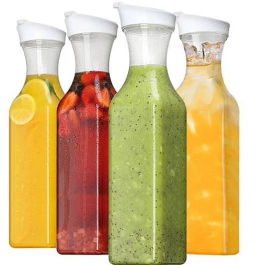 NewHome 4 Pack 50Oz Water Carafes with Flip Top Lids - Ballimart