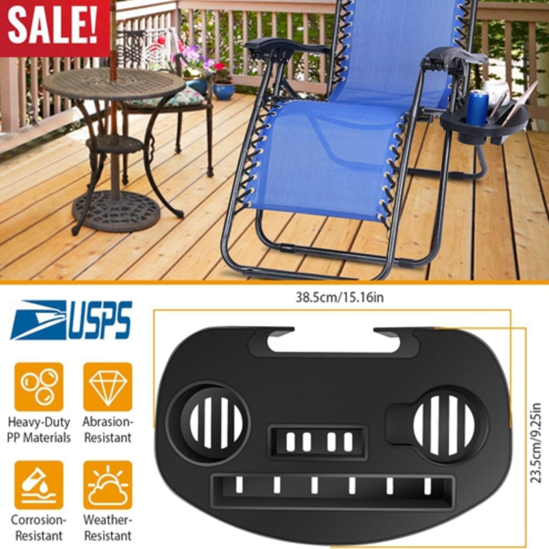 NewHome Zero Gravity Chair Cup Holder Clip-On Side Tray
