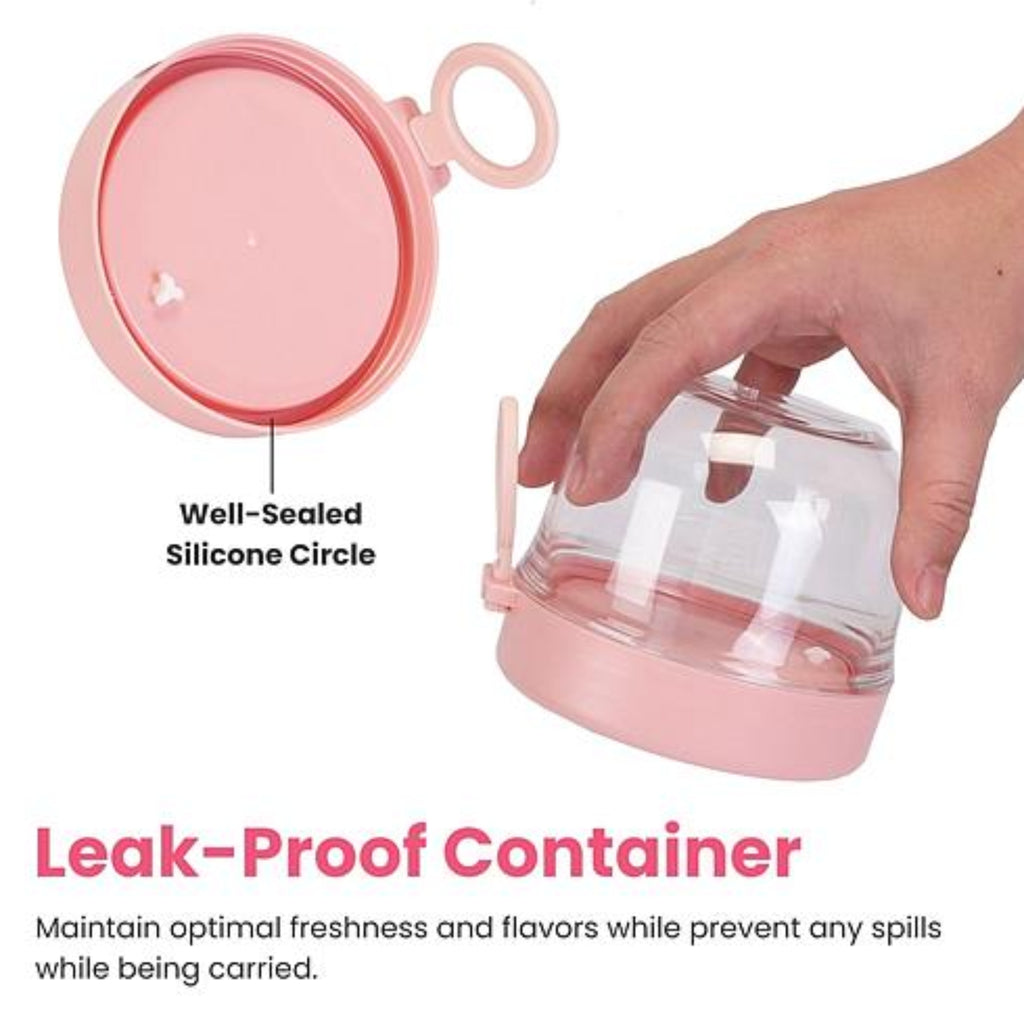 4Pcs Overnight Oats Containers with Lids and Folding Spoons - 20OZ Portable Leak-proof Oats Jars for Milk, Vegetable and Fruit Salad, Yogurt, Breakfast, Cereal - Ballimart