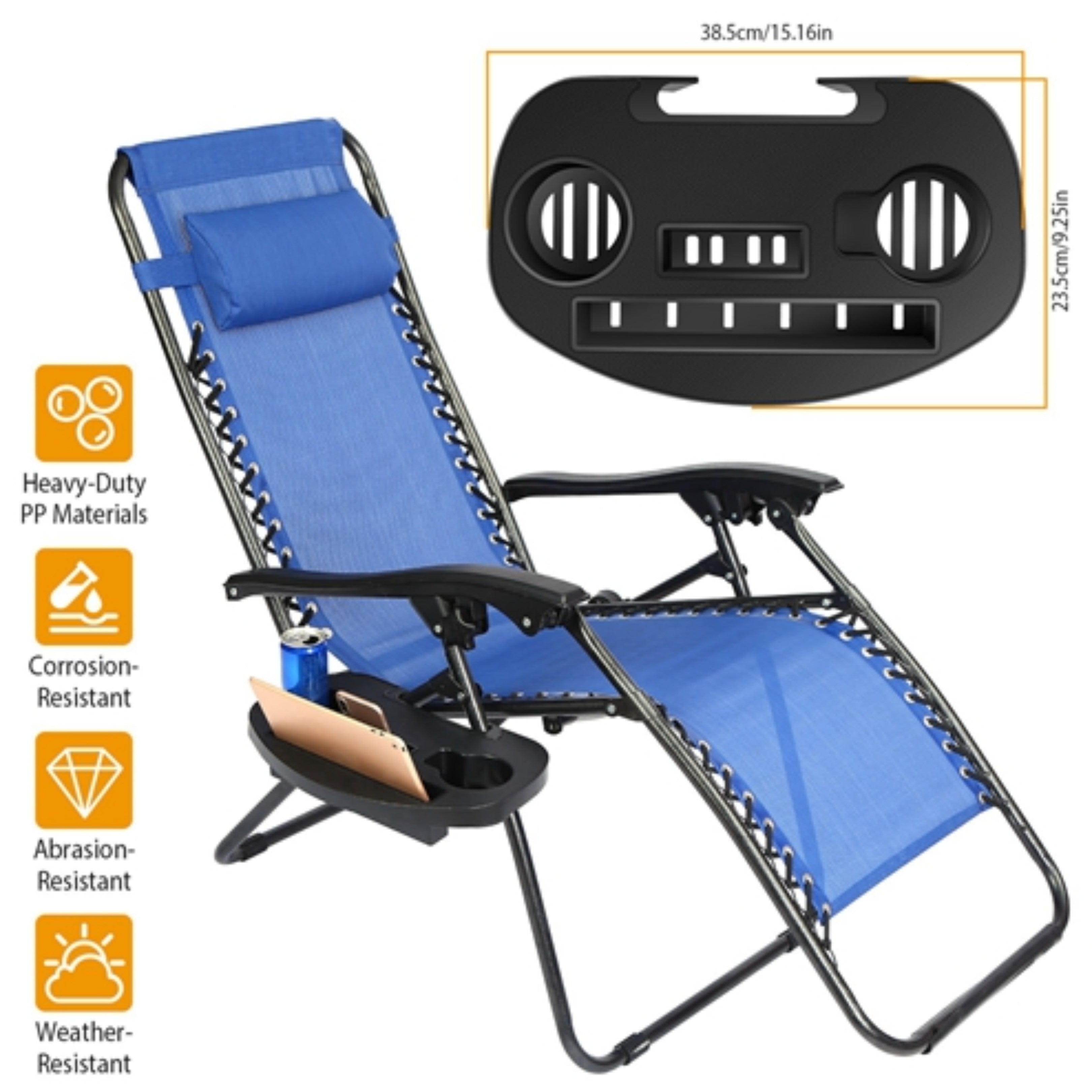 NewHome Zero Gravity Chair Cup Holder Clip-On Side Tray - Ballimart