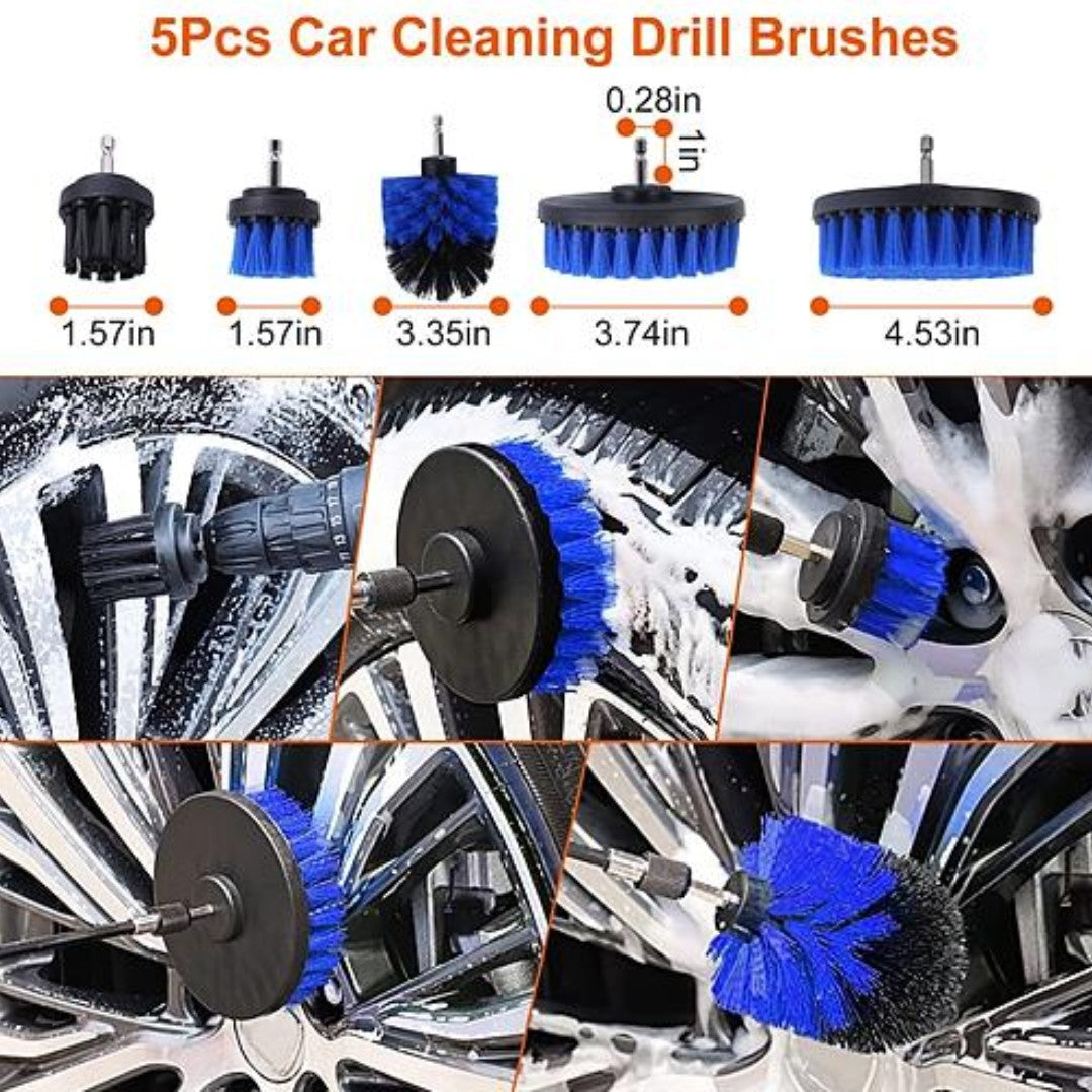 26Pcs Car Detailing Brush Kit - Complete Exterior and Interior Car Cleaning Set