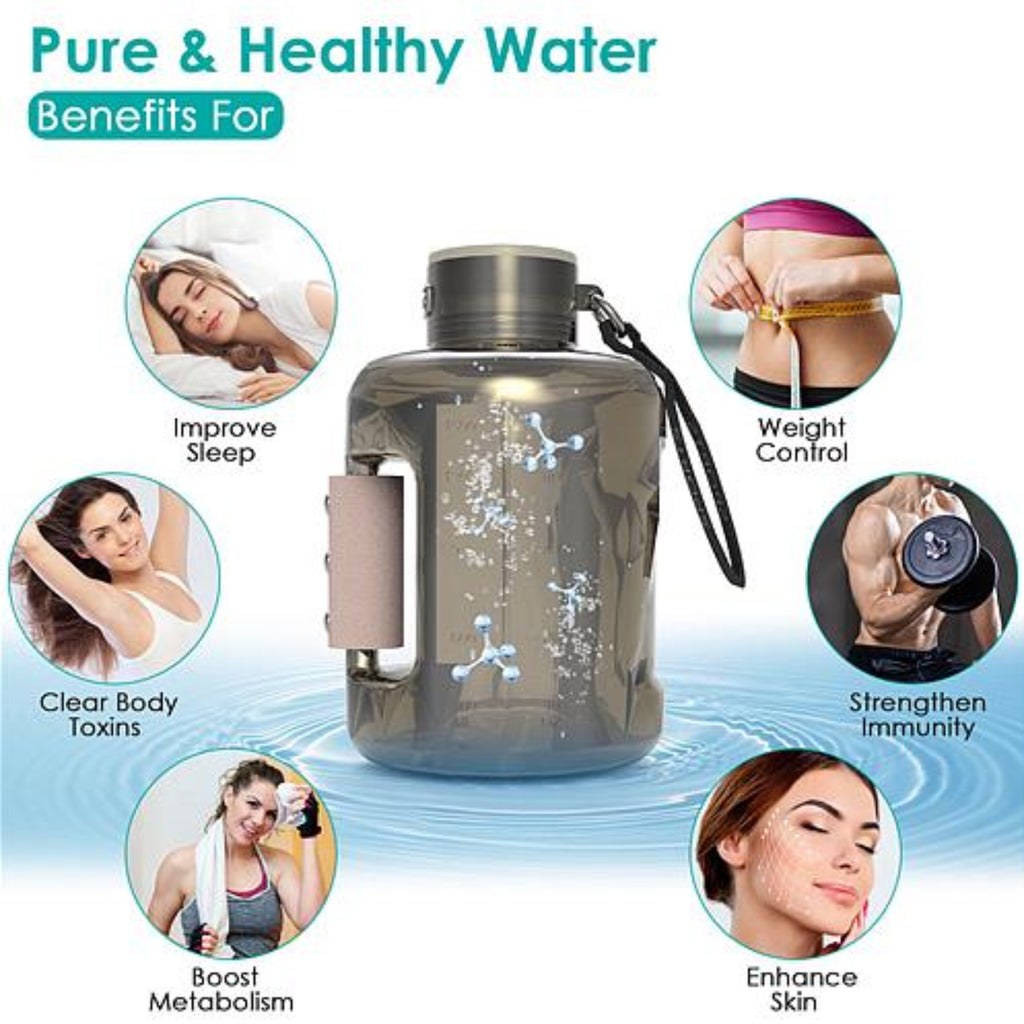 1.5L Large Capacity Portable Hydrogen Water Bottle - Quick Electrolysis Rechargeable Hydrogen Water Generator - Ballimart
