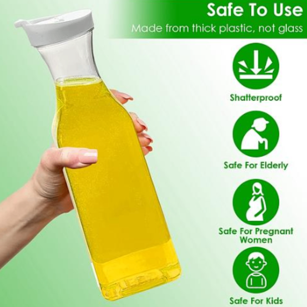 NewHome 4 Pack 50Oz Water Carafes with Flip Top Lids - Ballimart