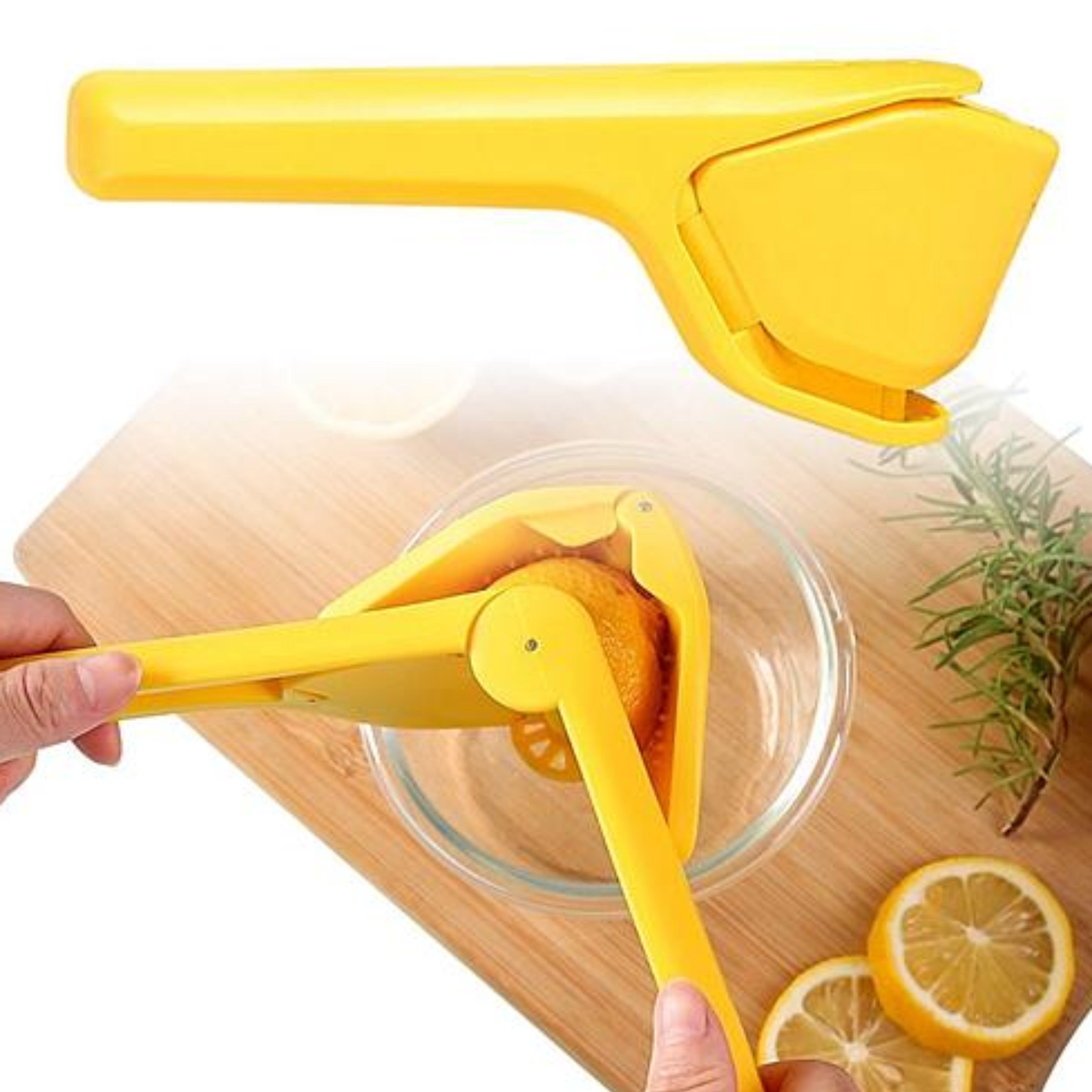 Manual Lemon Squeezer - Fold Flat Design, Effortless Hand Juicer with Sideways Pivot