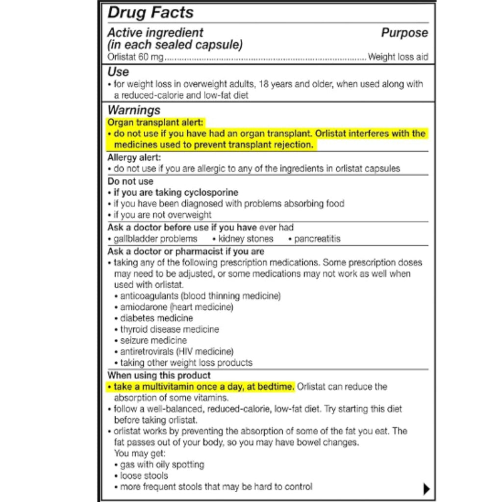 alli Diet Weight Loss Supplement Pills - Orlistat 60 Mg Capsules, 170 Count - Ballimart