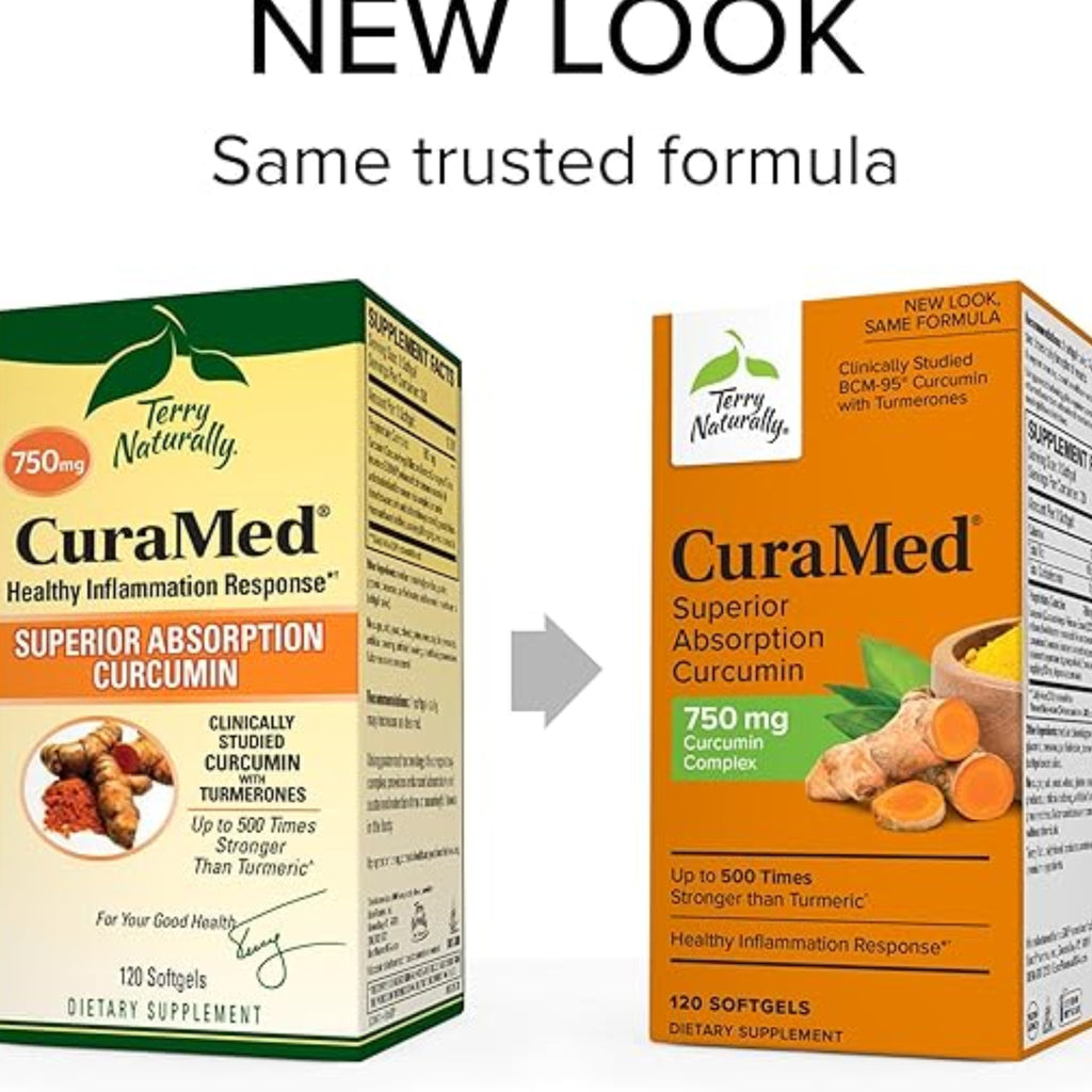 Terry Naturally CuraMed 750 mg Curcumin Complex - 120 Softgels - Ballimart