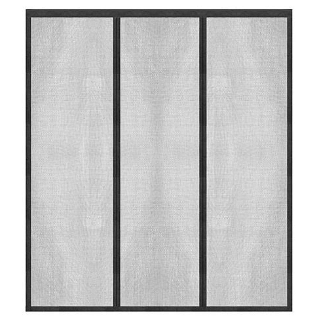NewHome 2Pcs 72 x 80in Magnetic Screen Door - Double Door Screen Curtain Self Sealing Mesh for Sliding Door, Patio Door, French Door - Ballimart