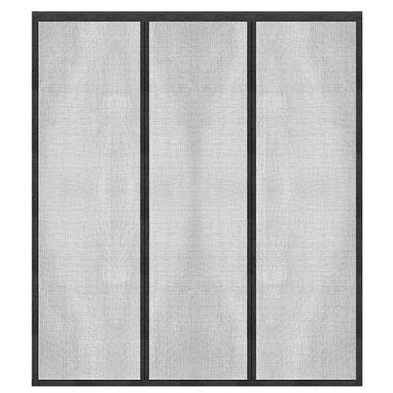 NewHome 2Pcs 72 x 80in Magnetic Screen Door - Double Door Screen Curtain Self Sealing Mesh for Sliding Door, Patio Door, French Door
