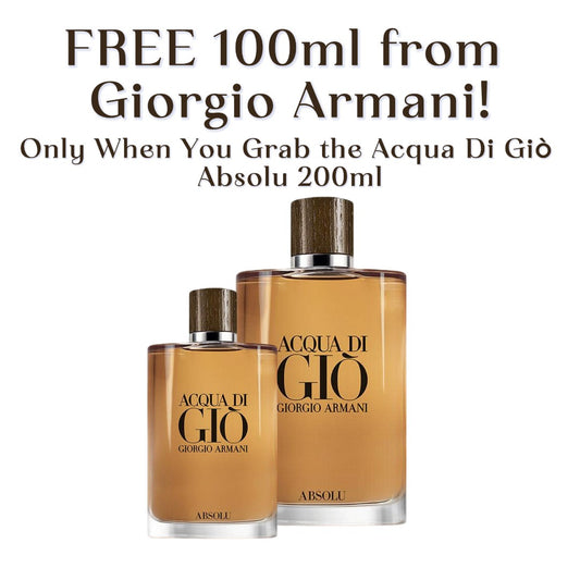 Free 100ml with Giorgio Armani Acqua Di Giò Absolu 200ml – Limited-Time Offer