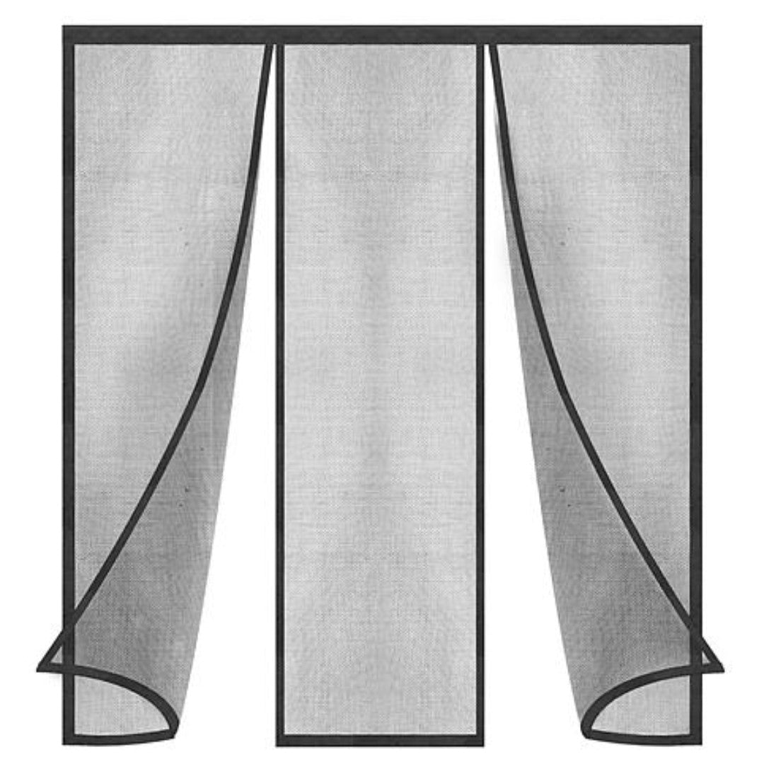 NewHome 2Pcs 72 x 80in Magnetic Screen Door - Double Door Screen Curtain Self Sealing Mesh for Sliding Door, Patio Door, French Door - Ballimart